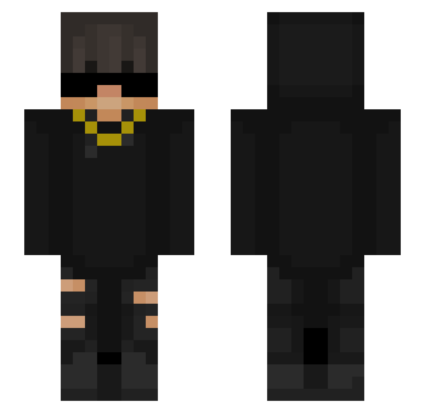 Airvay Minecraft skin, front and back view