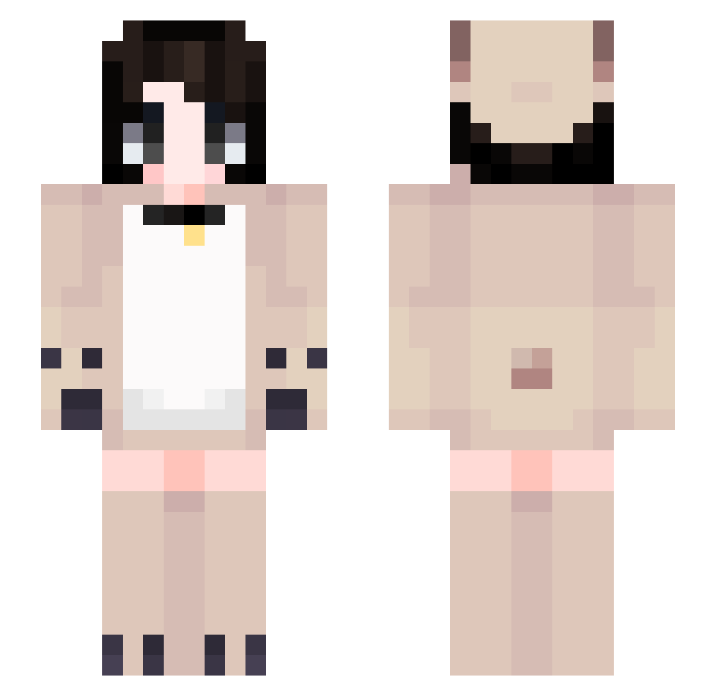 Tarojirur Minecraft skin, front and back view