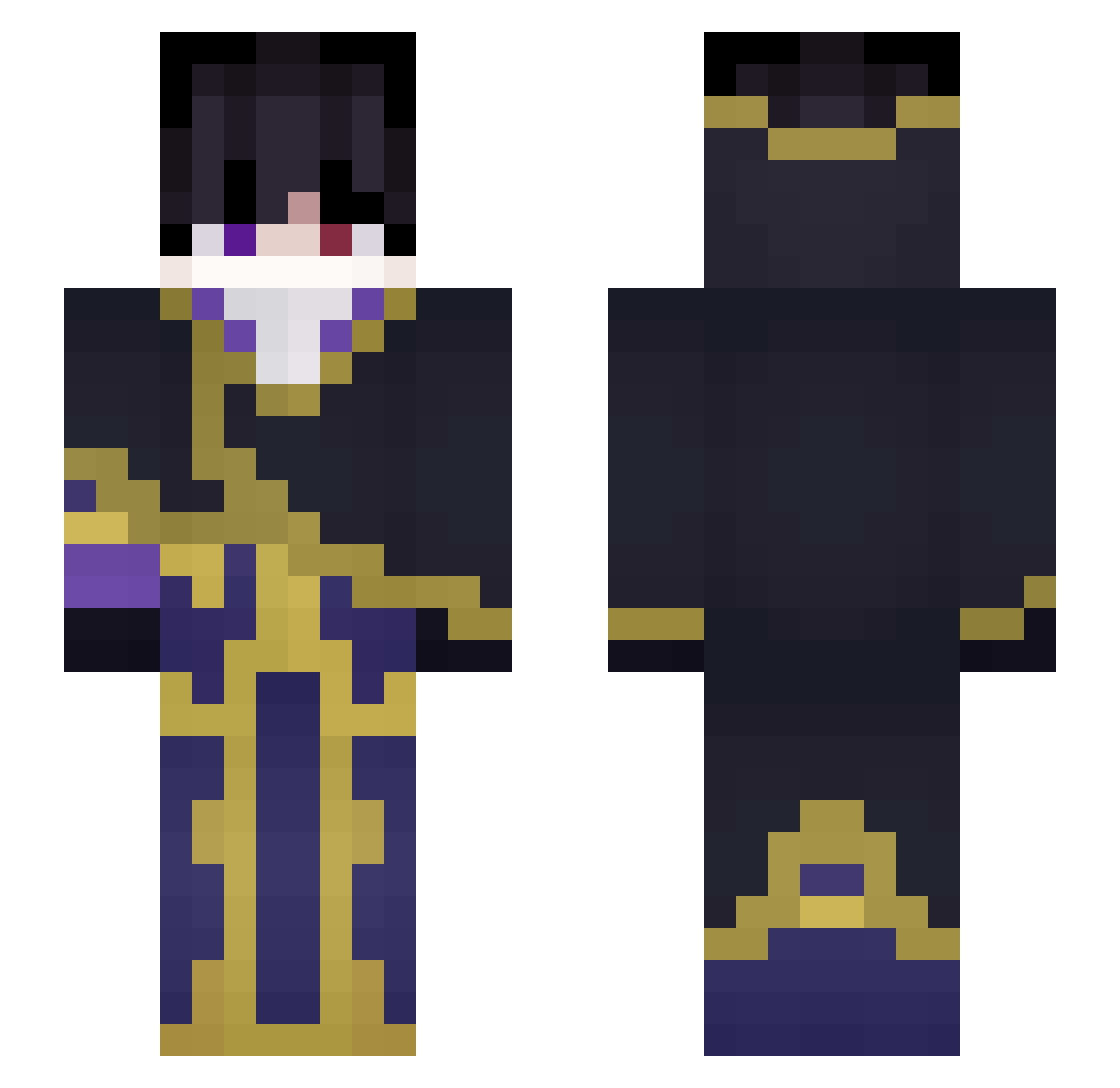 IrmaodoCanizes Minecraft skin, front and back view