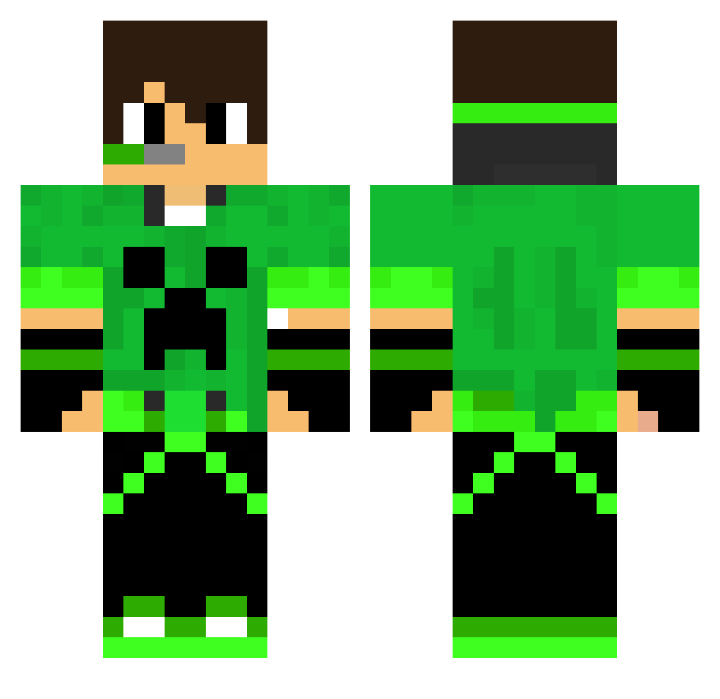 r8cky Minecraft skin, front and back view