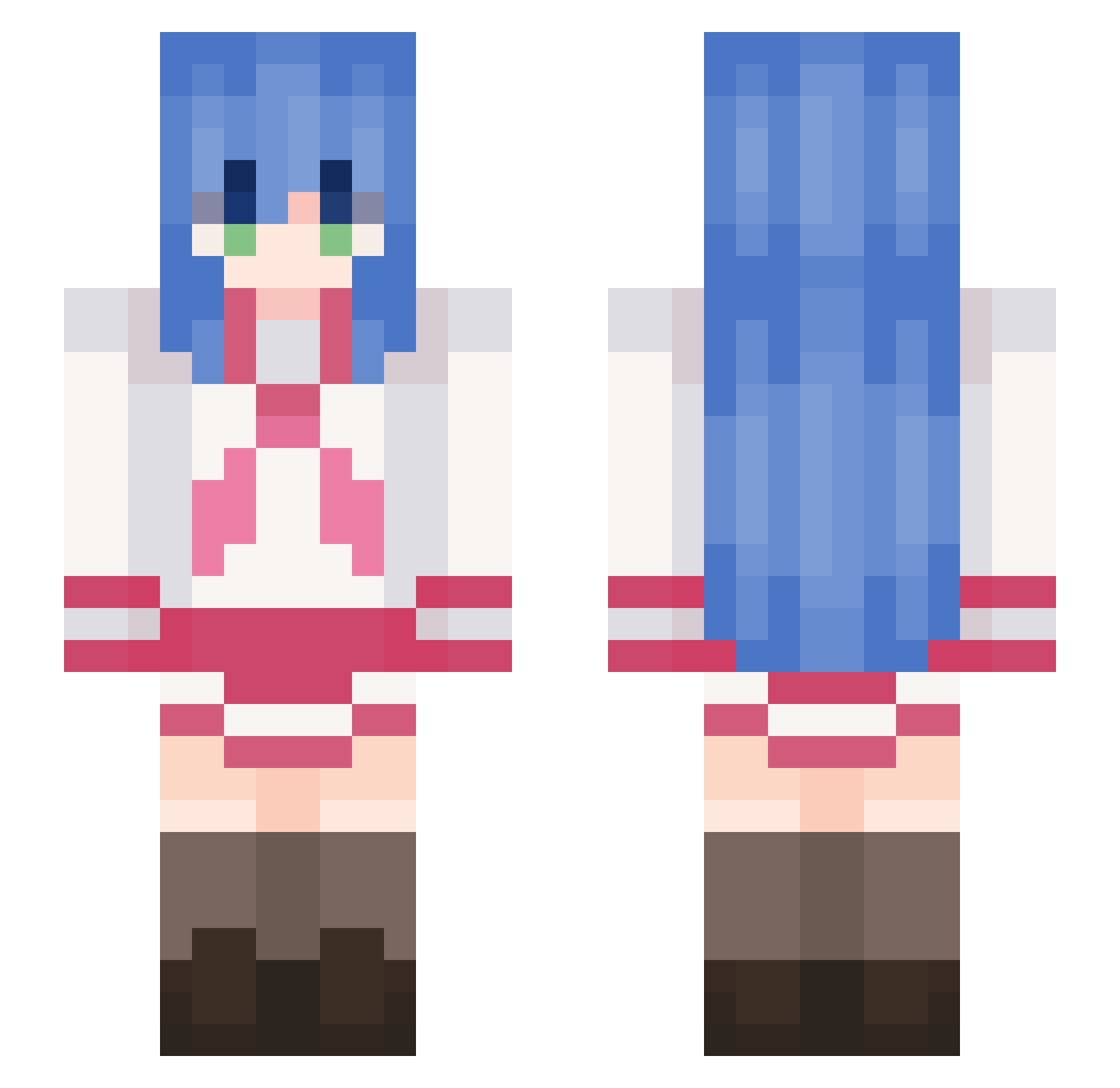 Tyrone44368 Minecraft skin, front and back view