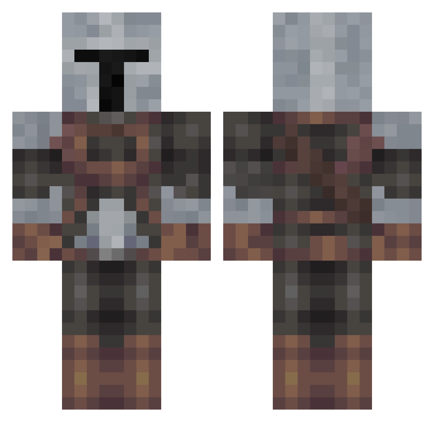 kadeth Minecraft skin, front and back view
