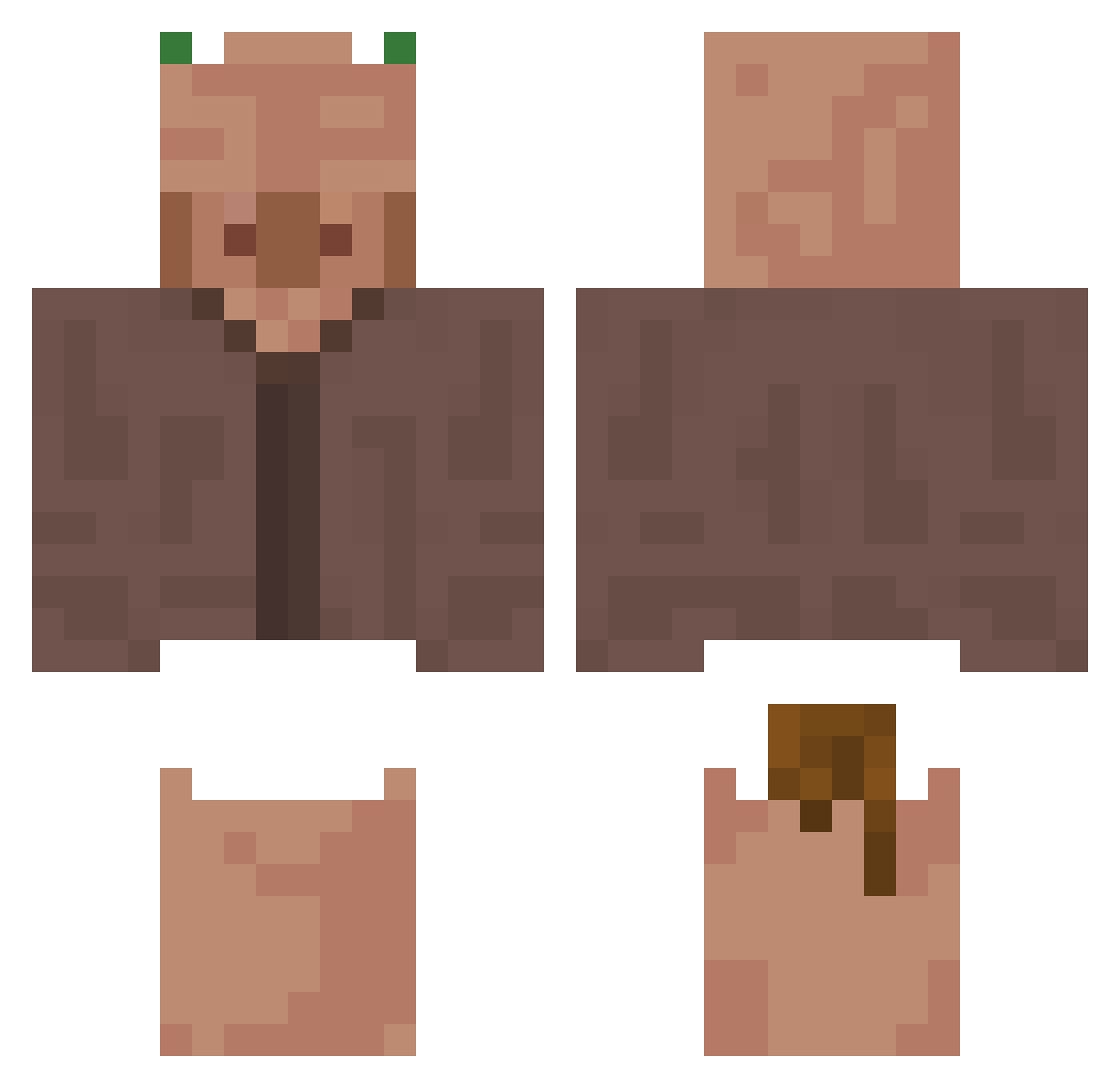 Tys0n2009 Minecraft skin, front and back view