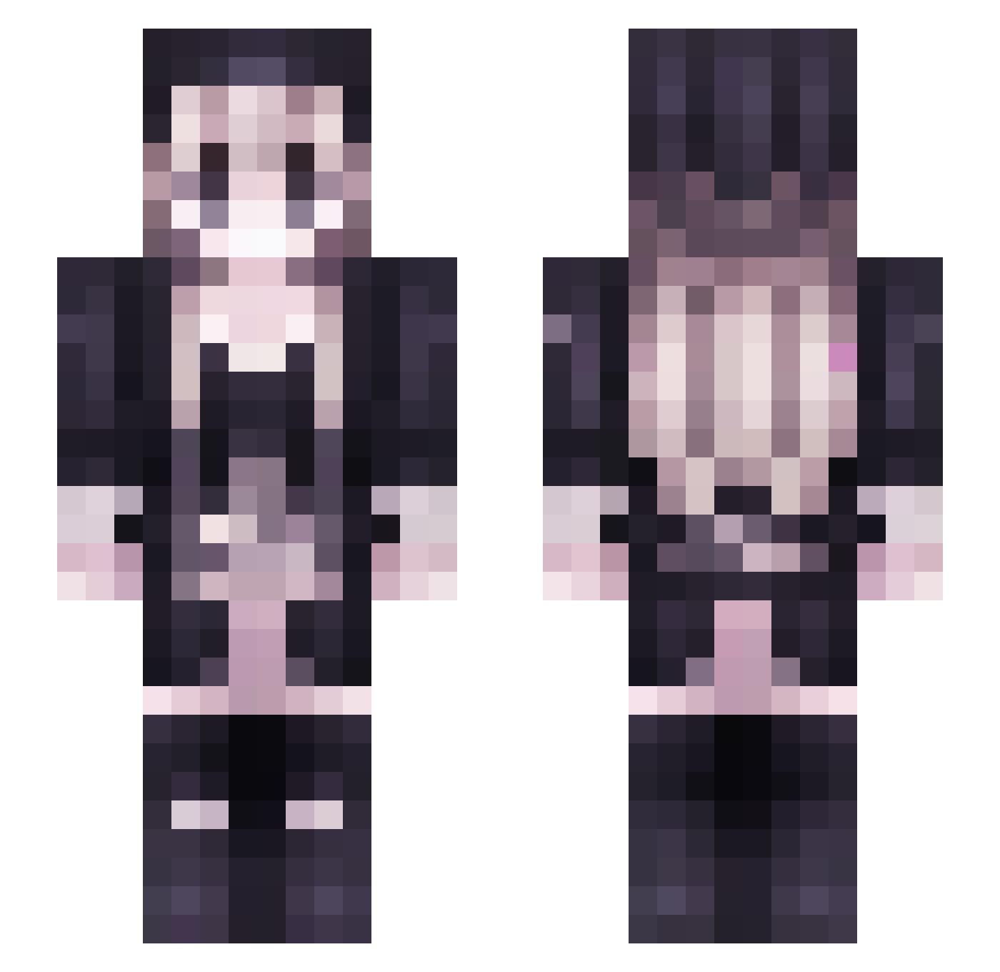 ScareOx123 Minecraft skin, front and back view