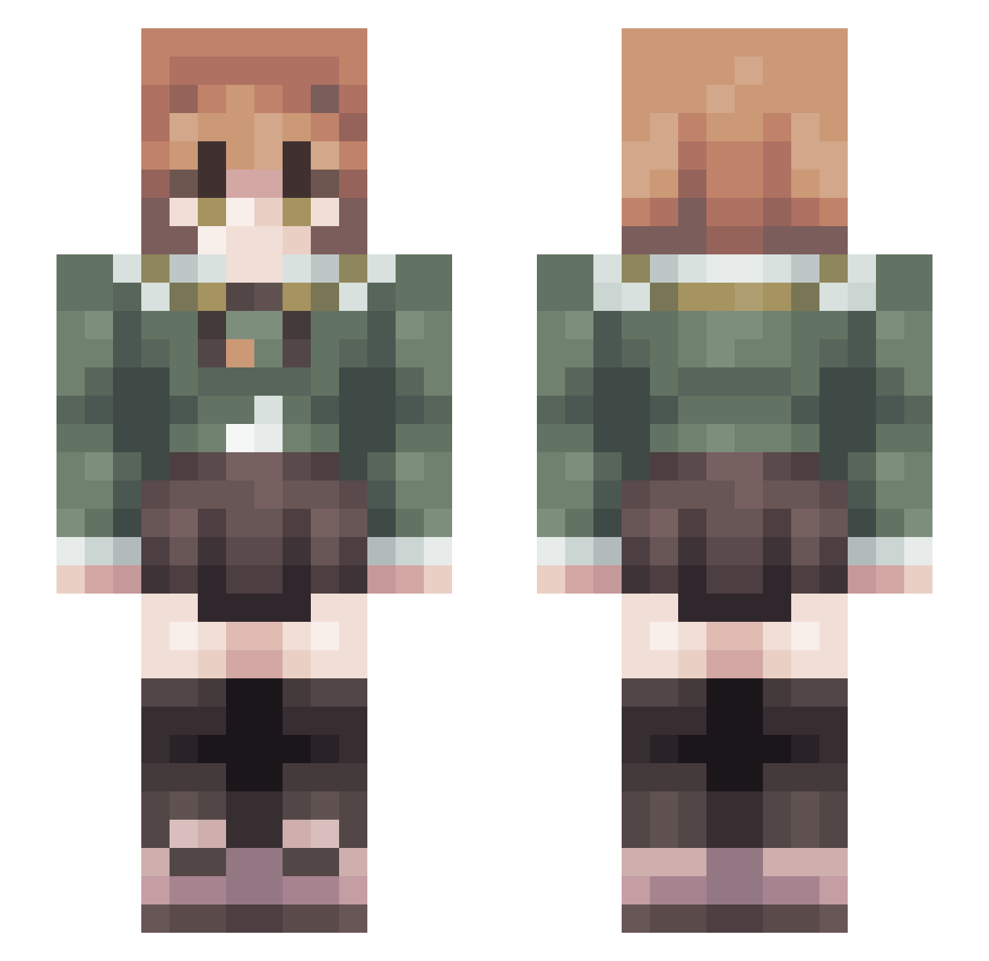 SpectreMoth Minecraft skin, front and back view