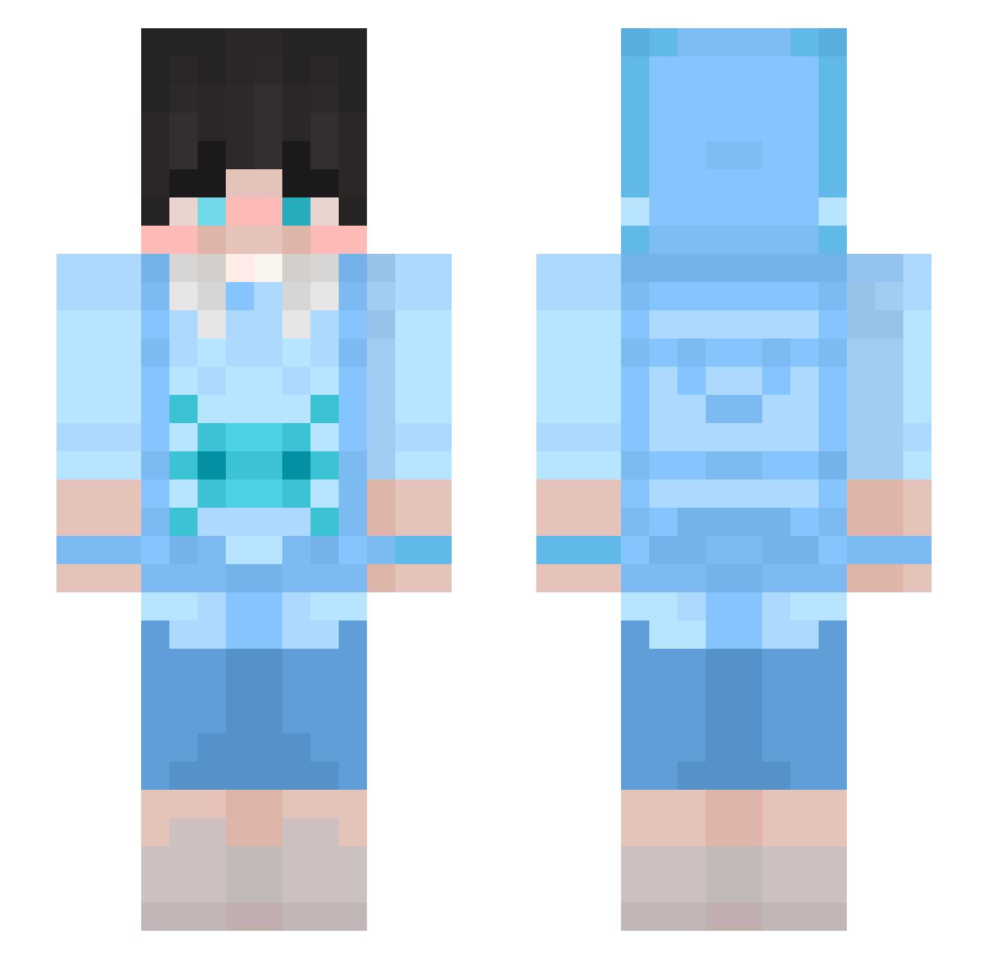 makajai Minecraft skin, front and back view