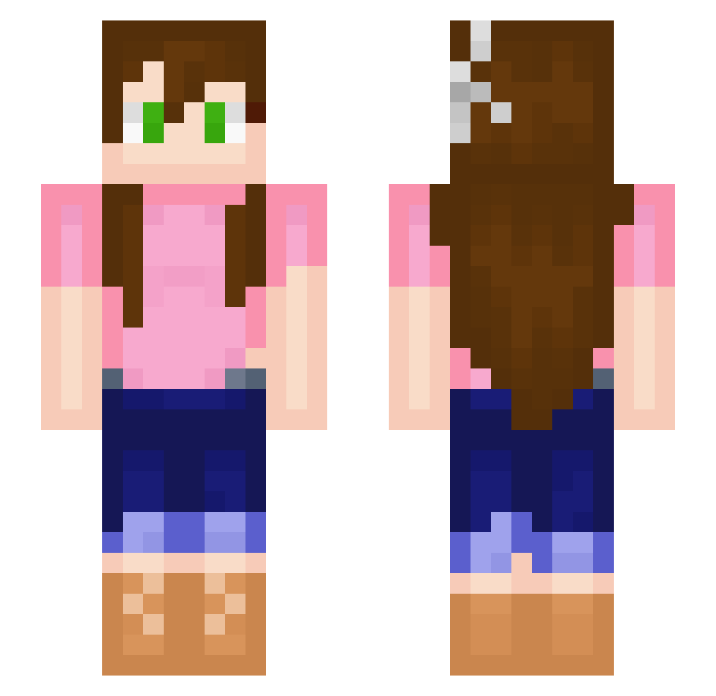 TMC9064 Minecraft skin, front and back view