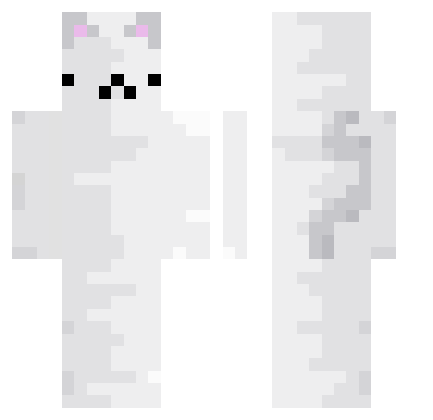 warlordkgn Minecraft skin, front and back view