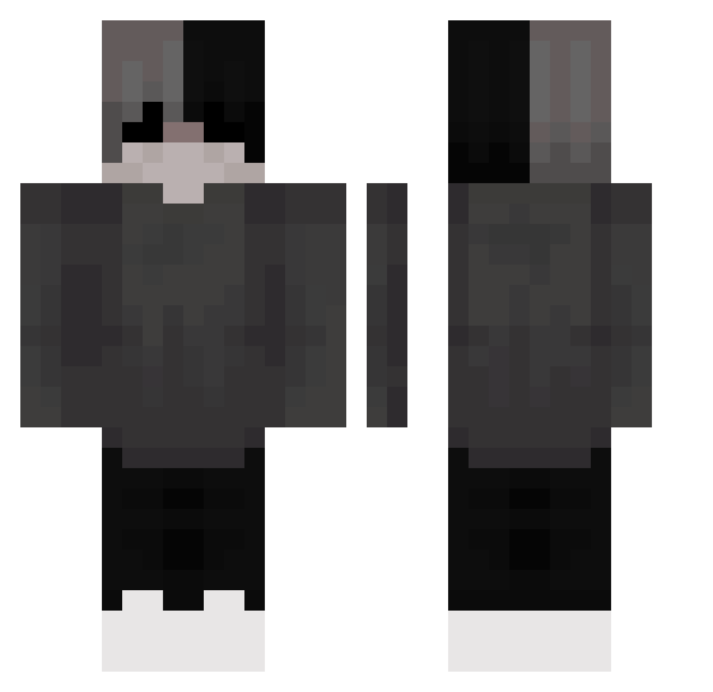 Georgeta Minecraft skin, front and back view