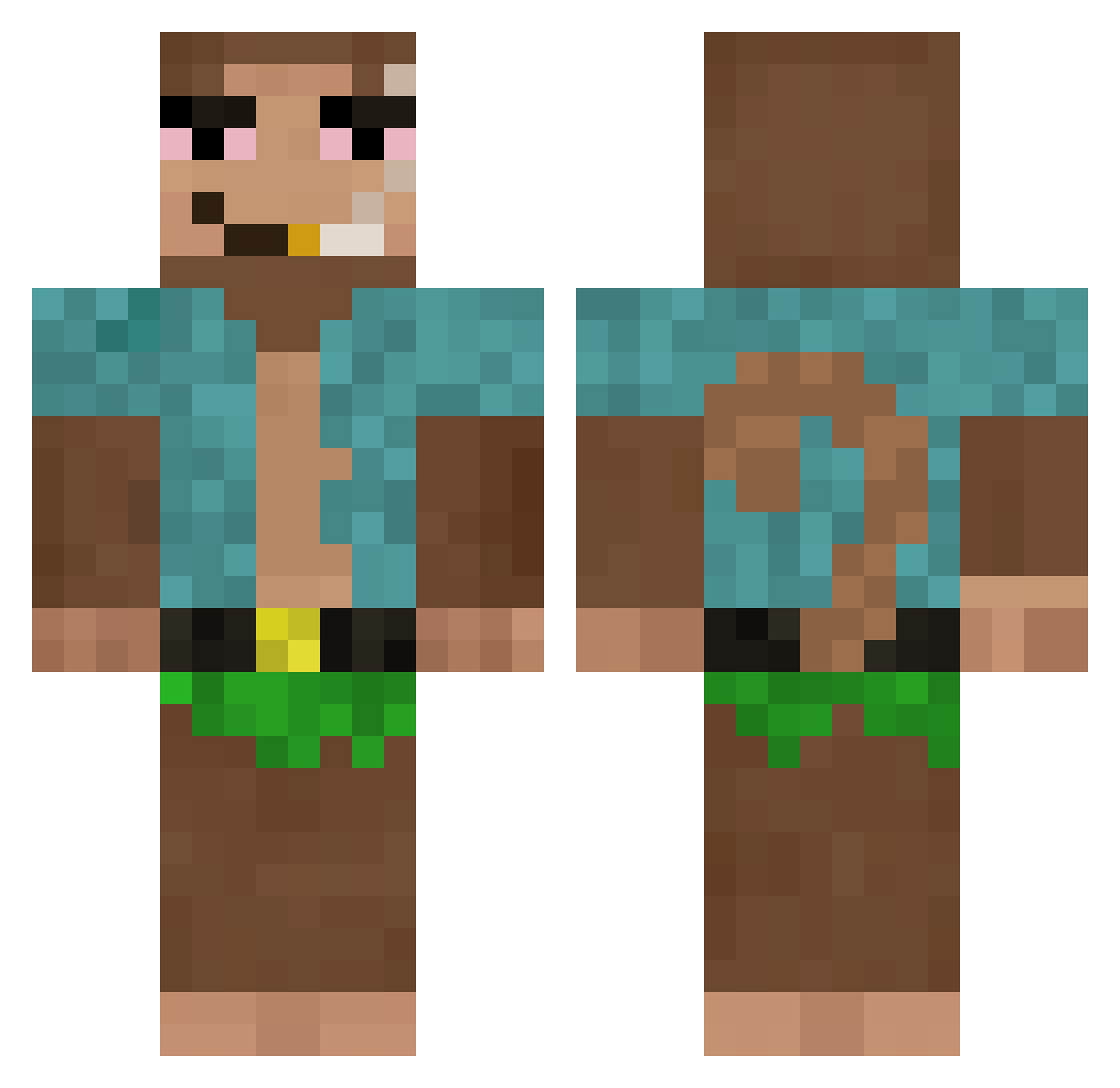 MariaQueen1234 Minecraft skin, front and back view