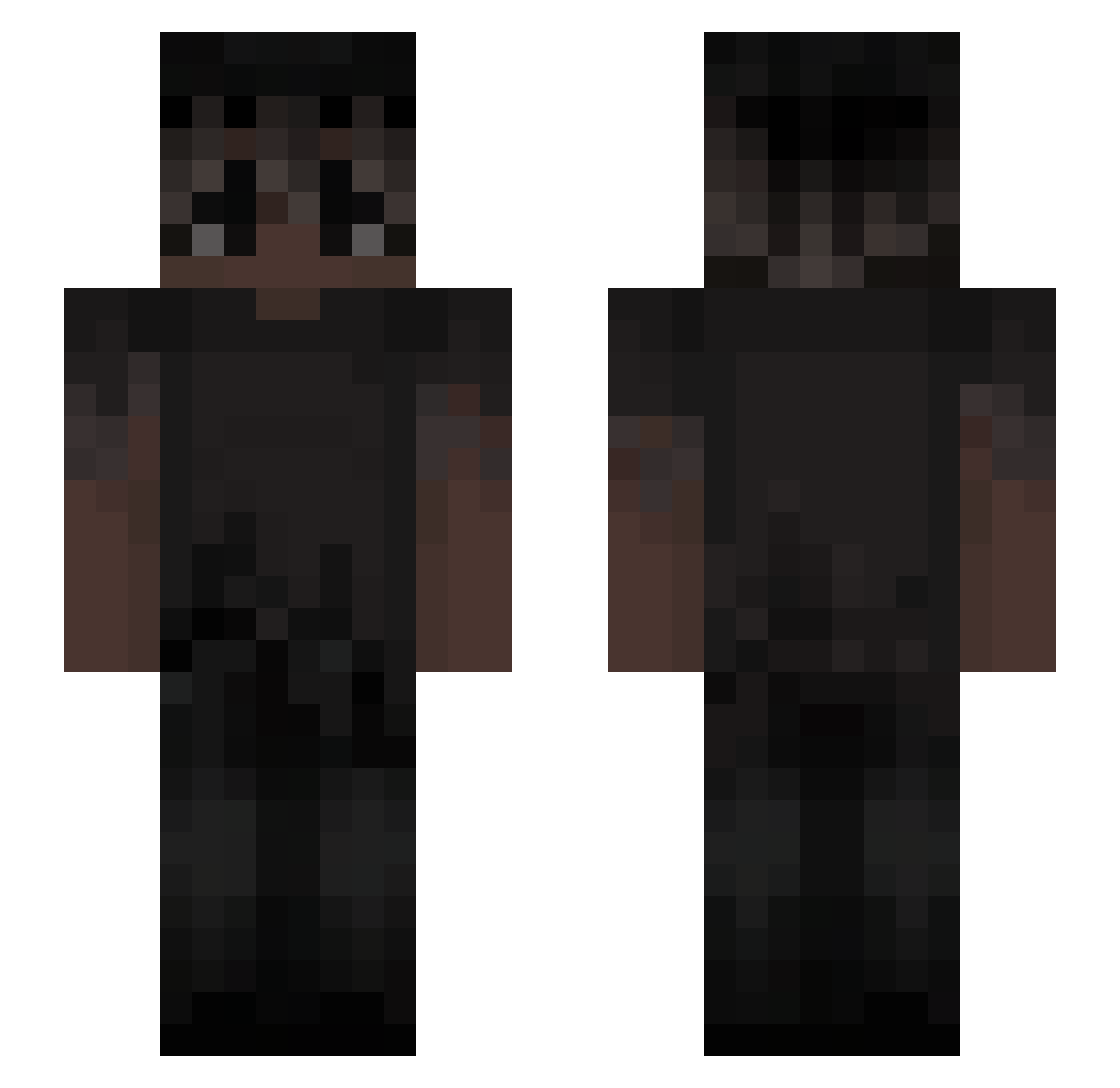 brownfloaty Minecraft skin, front and back view