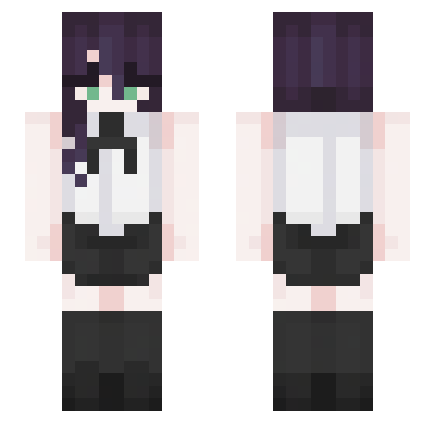 UwUHerok Minecraft skin, front and back view