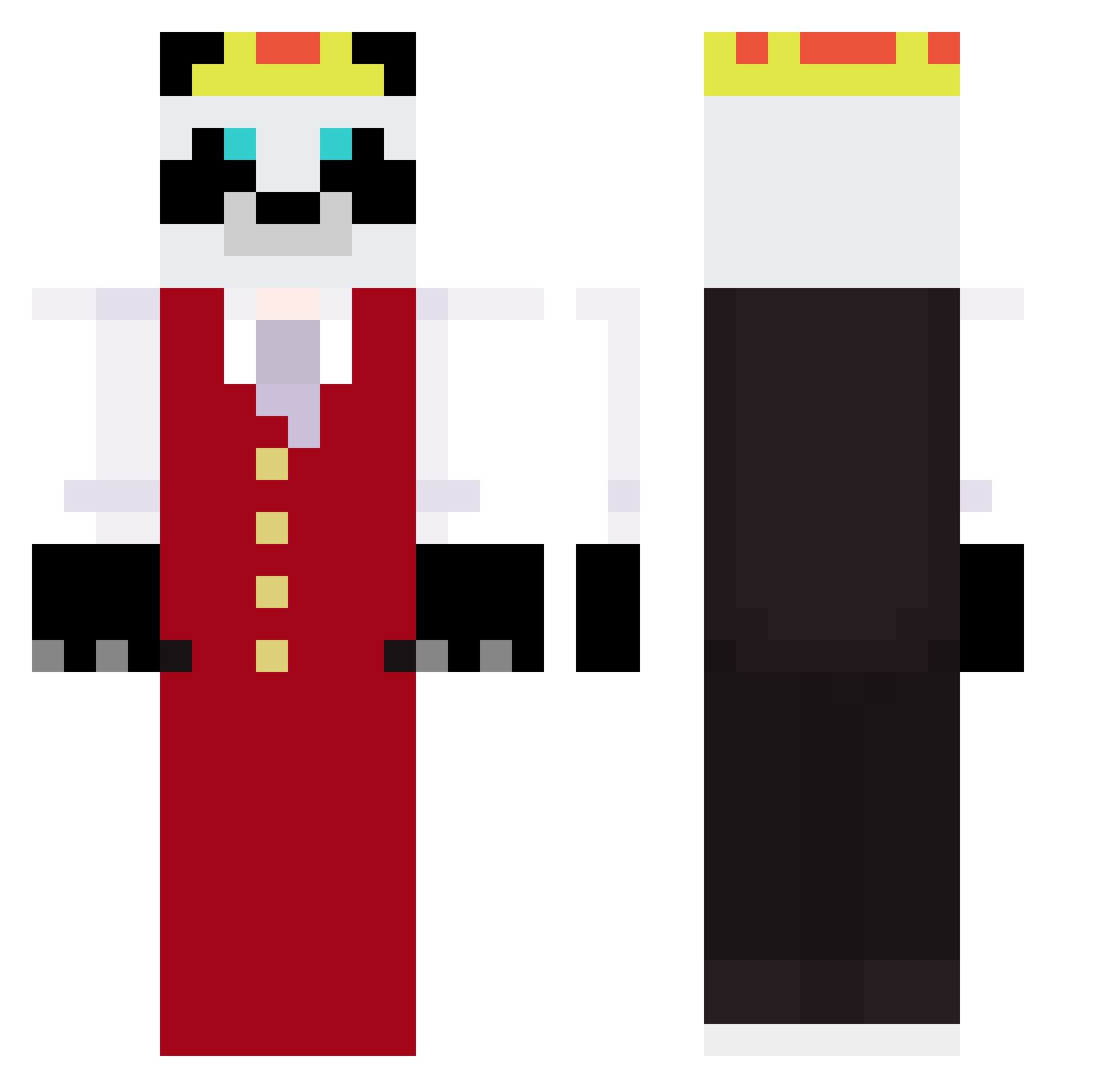 Zamora1234 Minecraft skin, front and back view