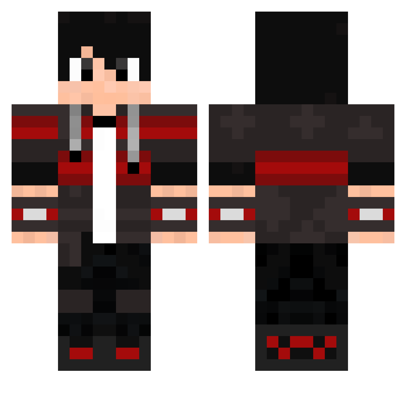 Winlynx Minecraft skin, front and back view