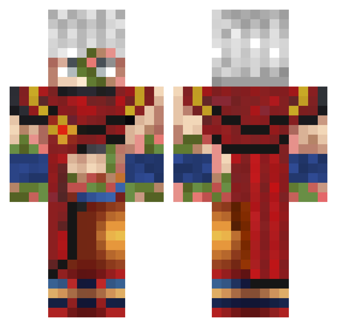 slava_rabotnik Minecraft skin, front and back view