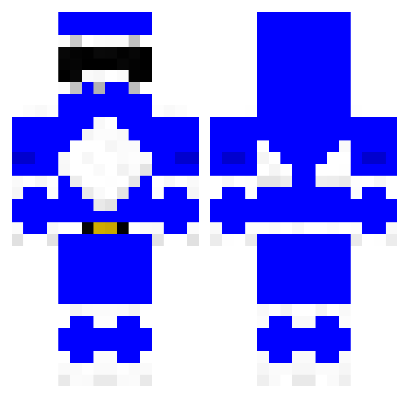 Metronomes Minecraft skin, front and back view