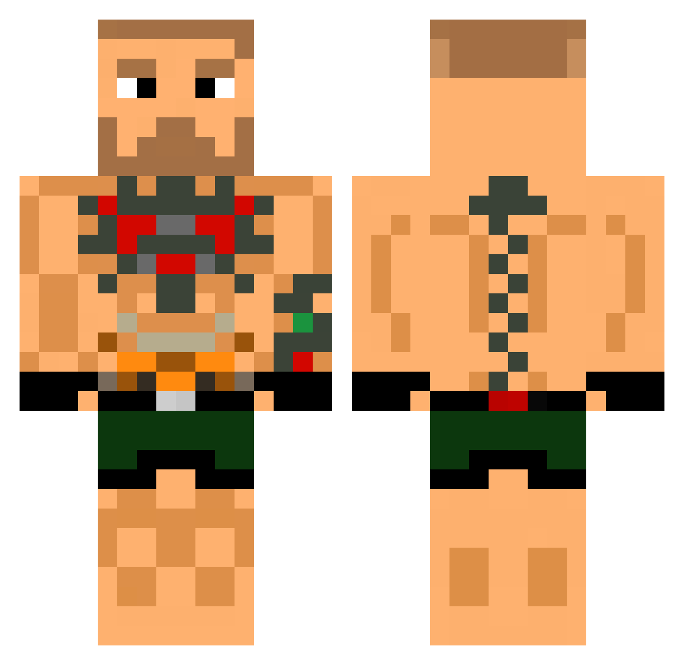 NegoBilly Minecraft skin, front and back view