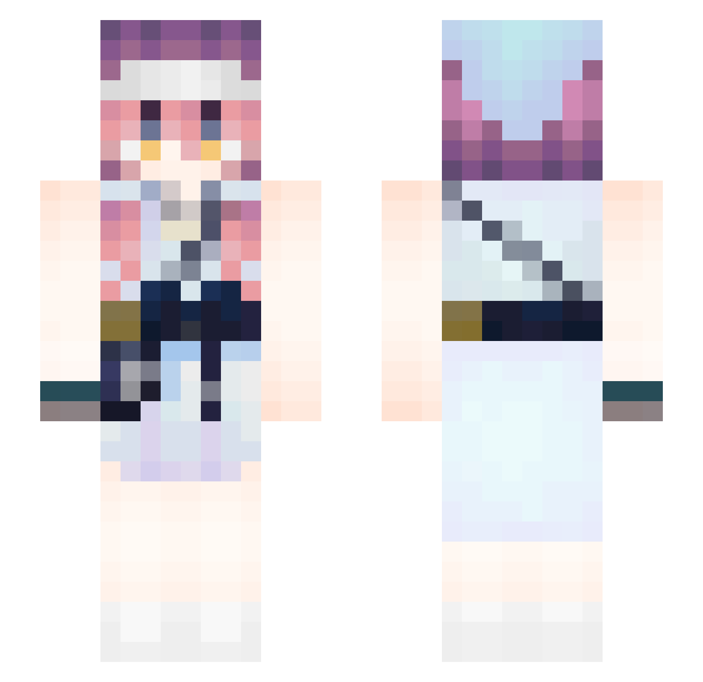 ixSheLuvDre Minecraft skin, front and back view