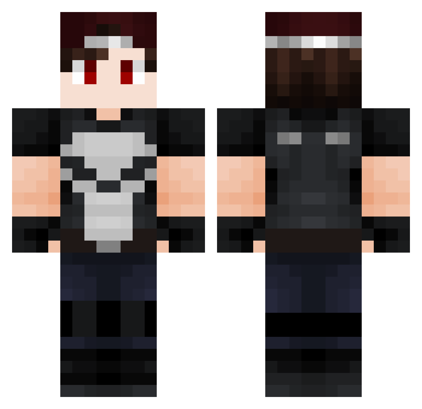 SavageArg_ Minecraft skin, front and back view