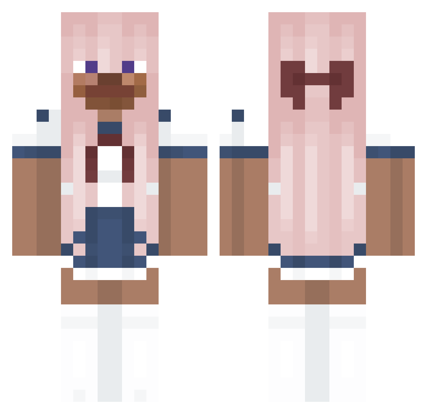 Markzq Minecraft skin, front and back view