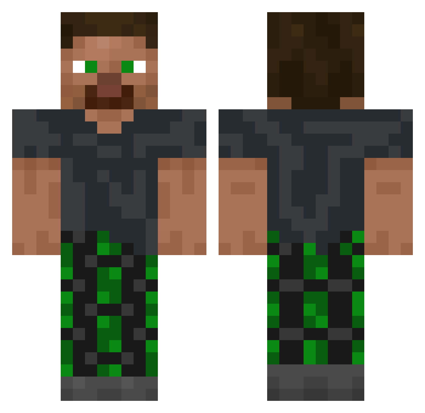 batmanczewski Minecraft skin, front and back view