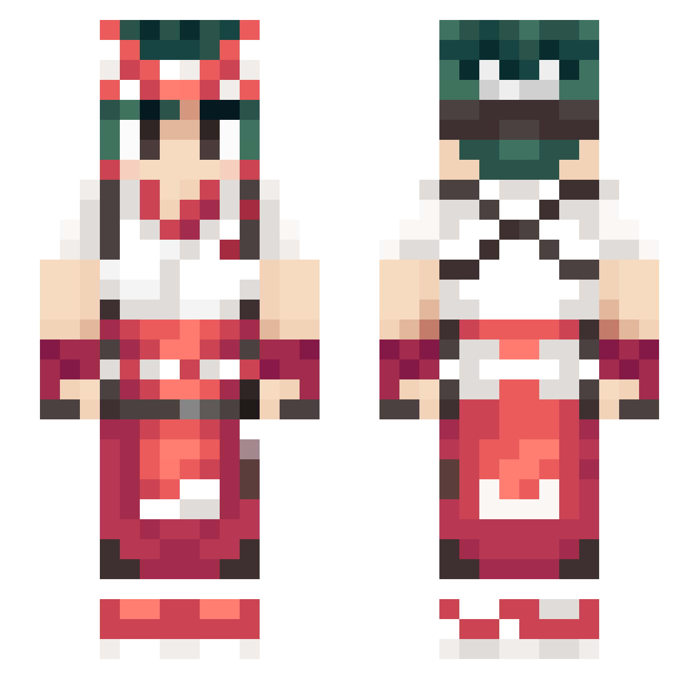 austinofficial Minecraft skin, front and back view