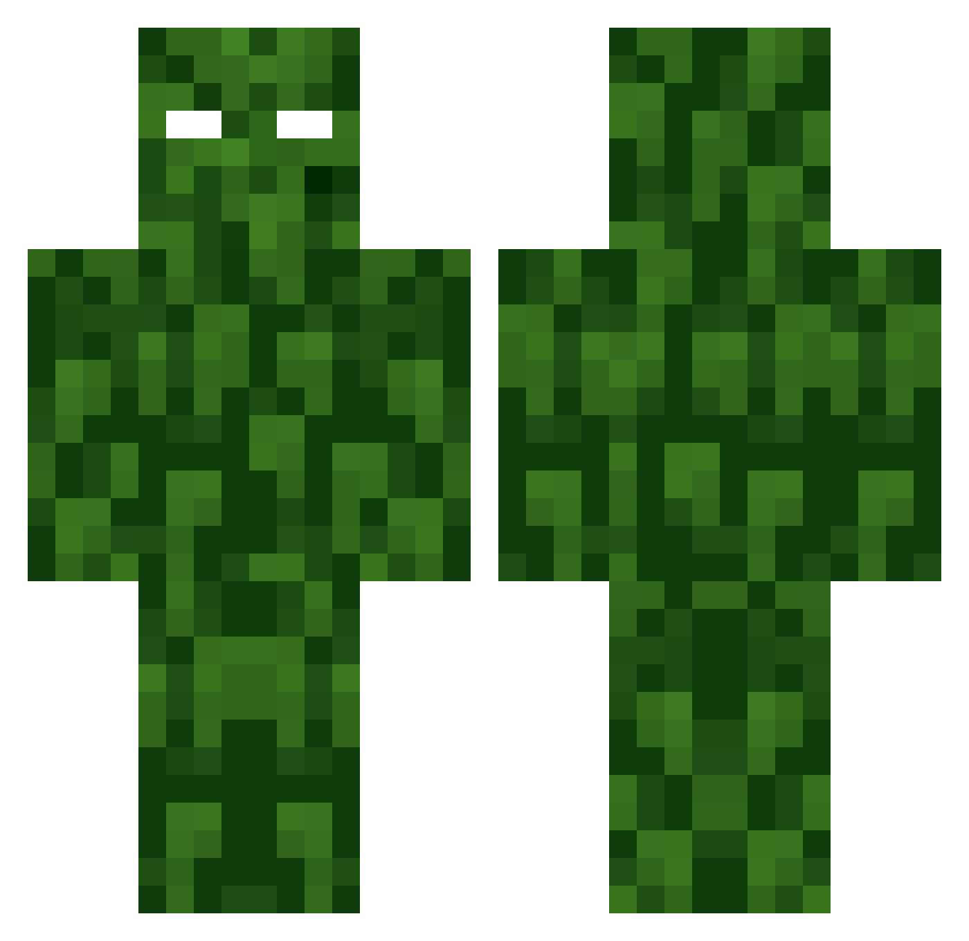 Spargelhans Minecraft skin, front and back view
