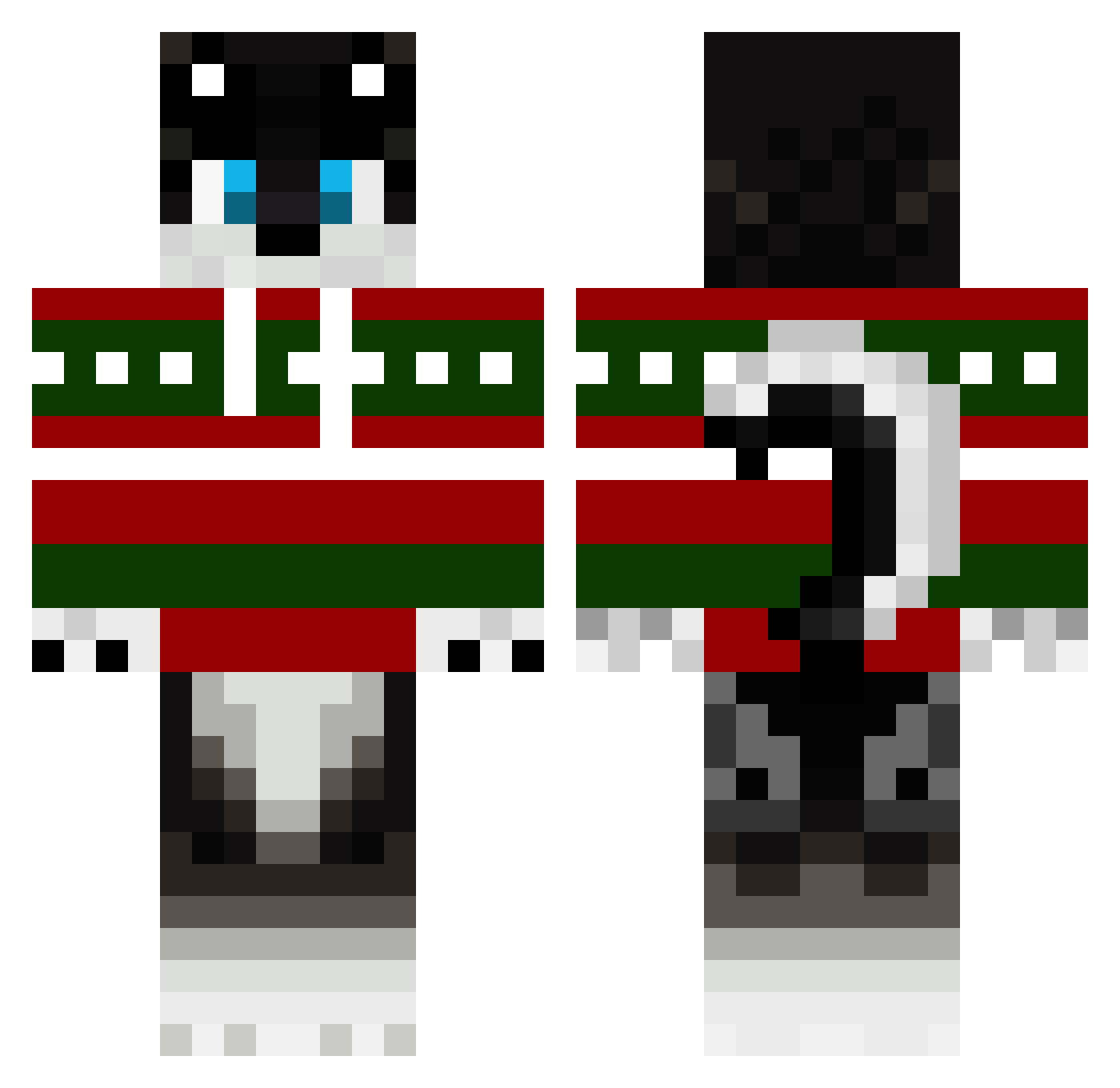 huskeyhunter711 Minecraft skin, front and back view