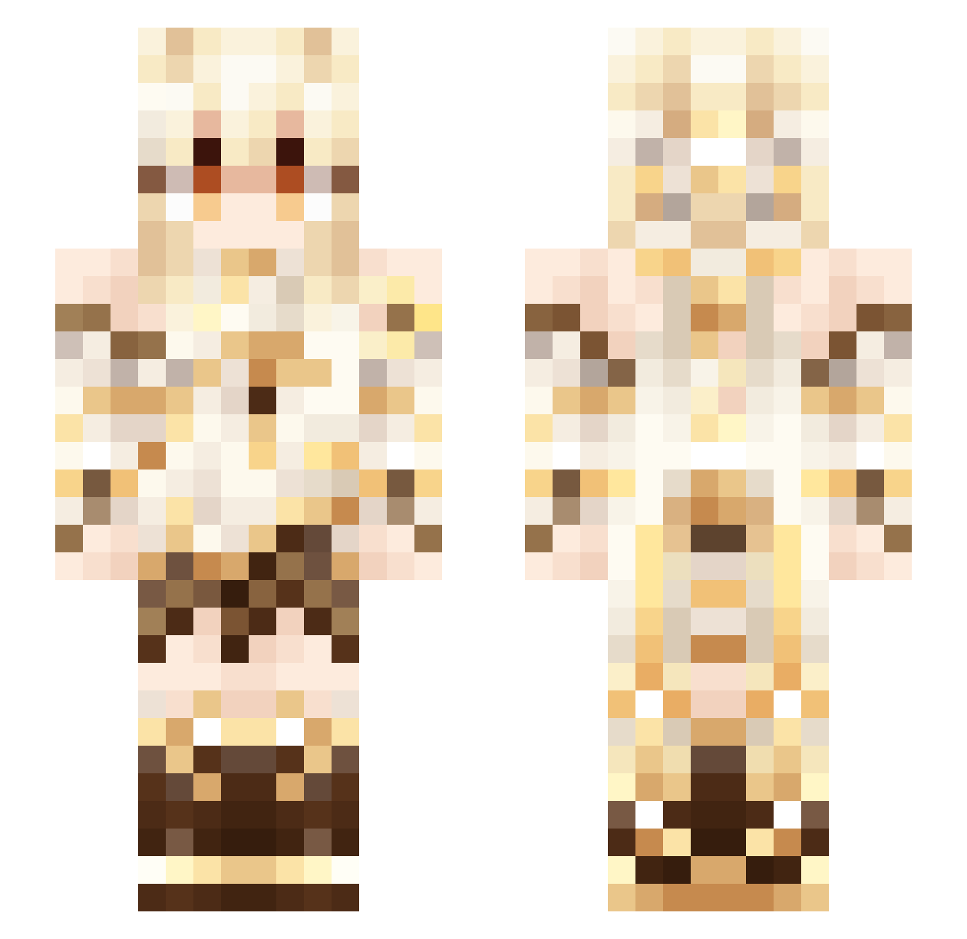 WolfWarrior42 Minecraft skin, front and back view