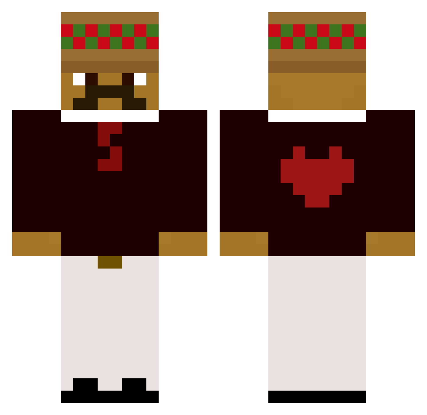 thatonekidk Minecraft skin, front and back view