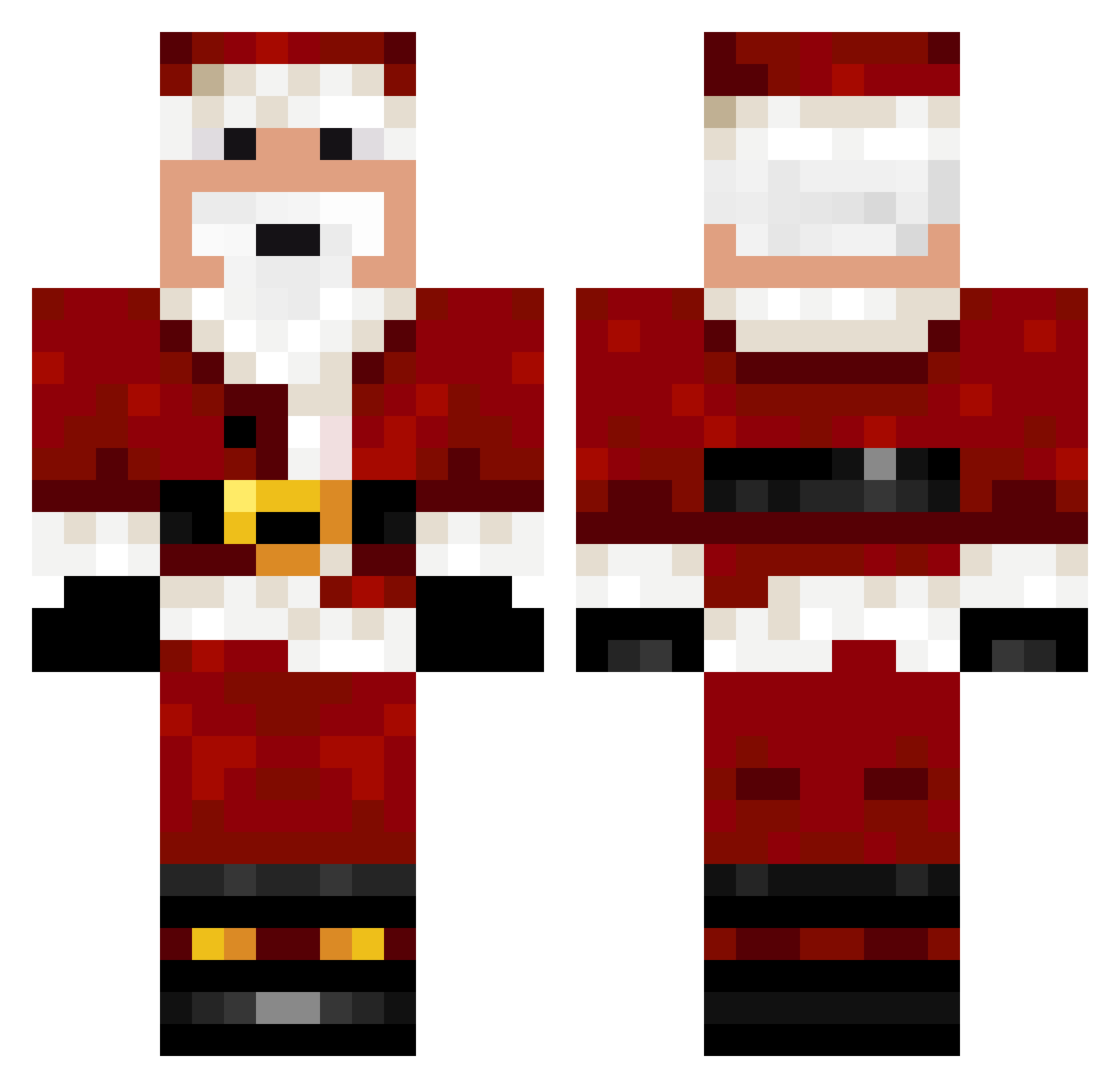 MTntj007 Minecraft skin, front and back view