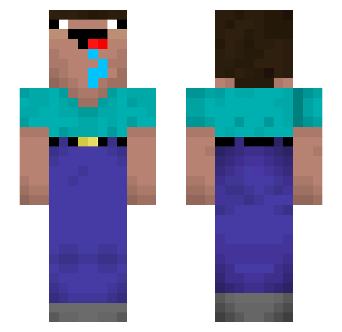 zurb_wurb Minecraft skin, front and back view