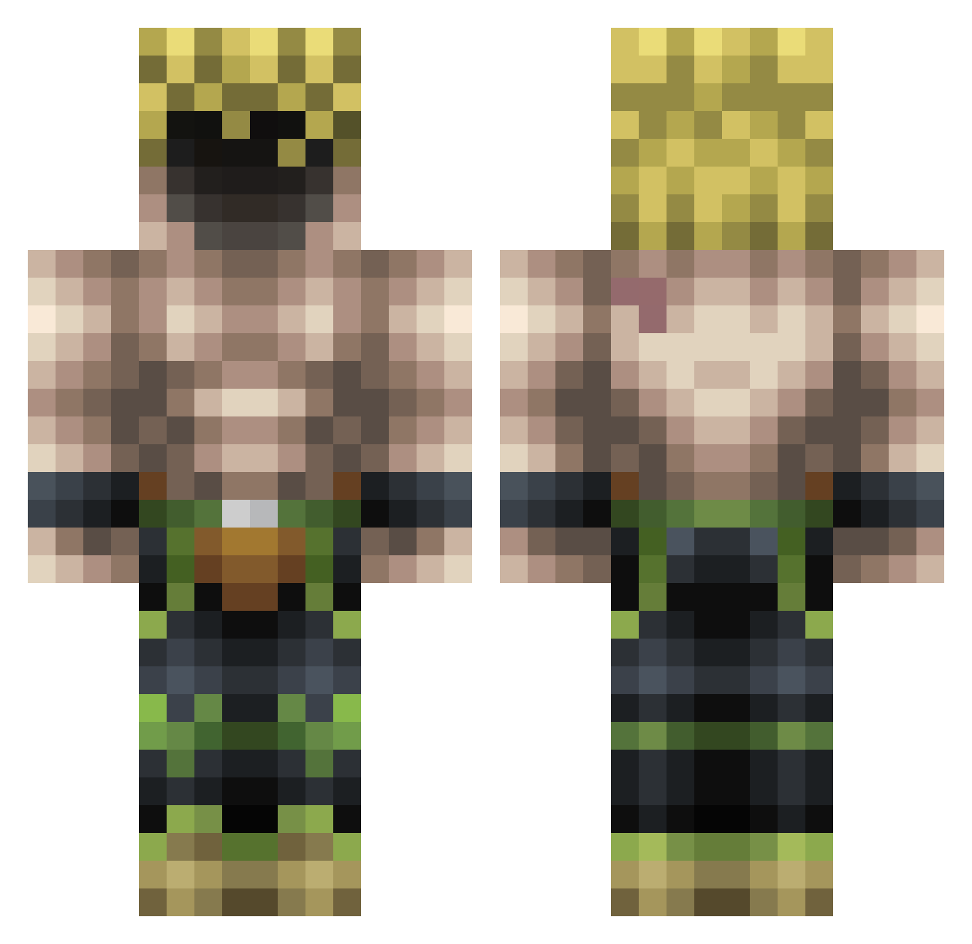 Jolly_Racher Minecraft skin, front and back view