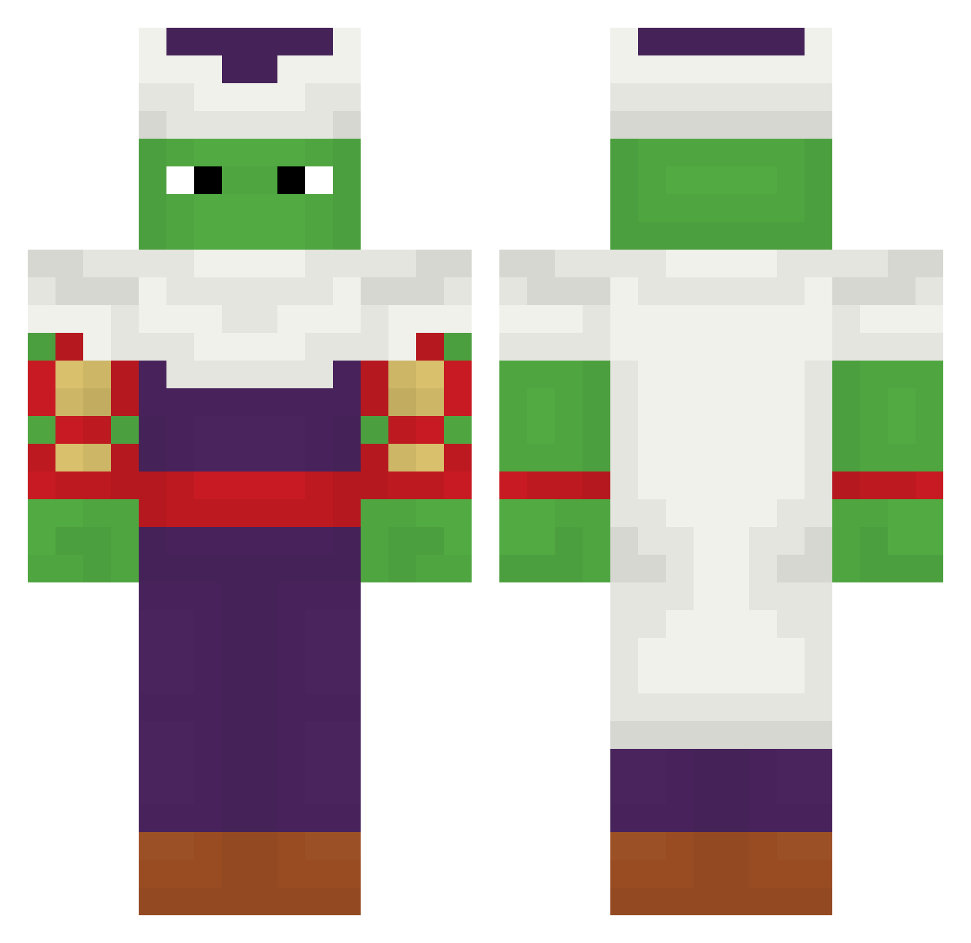 Asiemjr Minecraft skin, front and back view