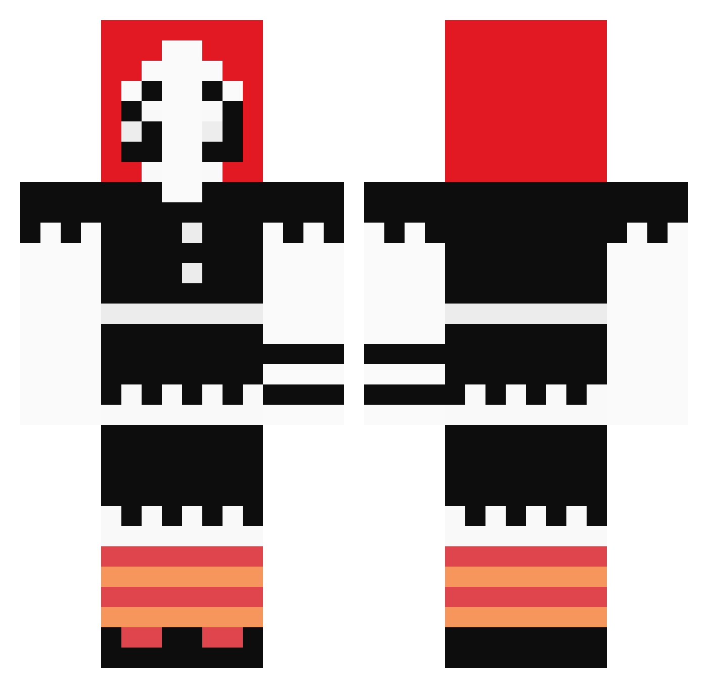 ColdWater1 Minecraft skin, front and back view
