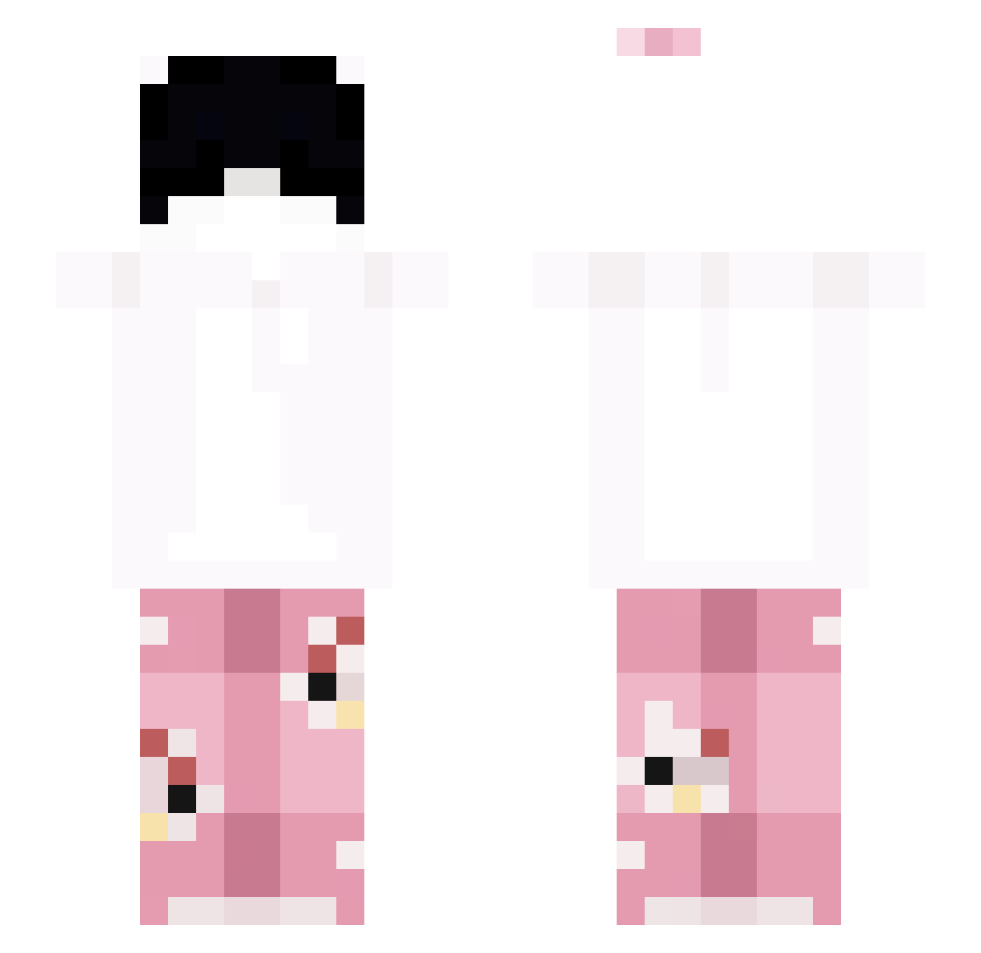 Jealr Minecraft skin, front and back view