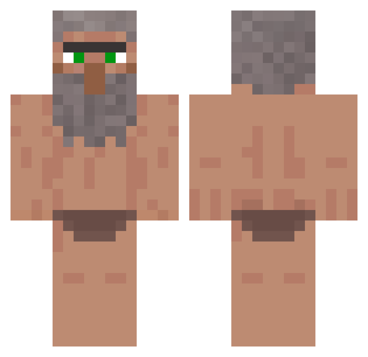 jason5001 Minecraft skin, front and back view