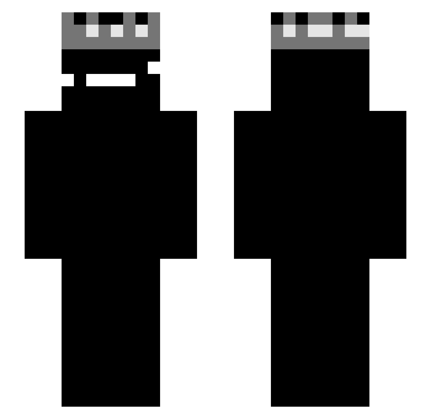LovelySplitz_ Minecraft skin, front and back view