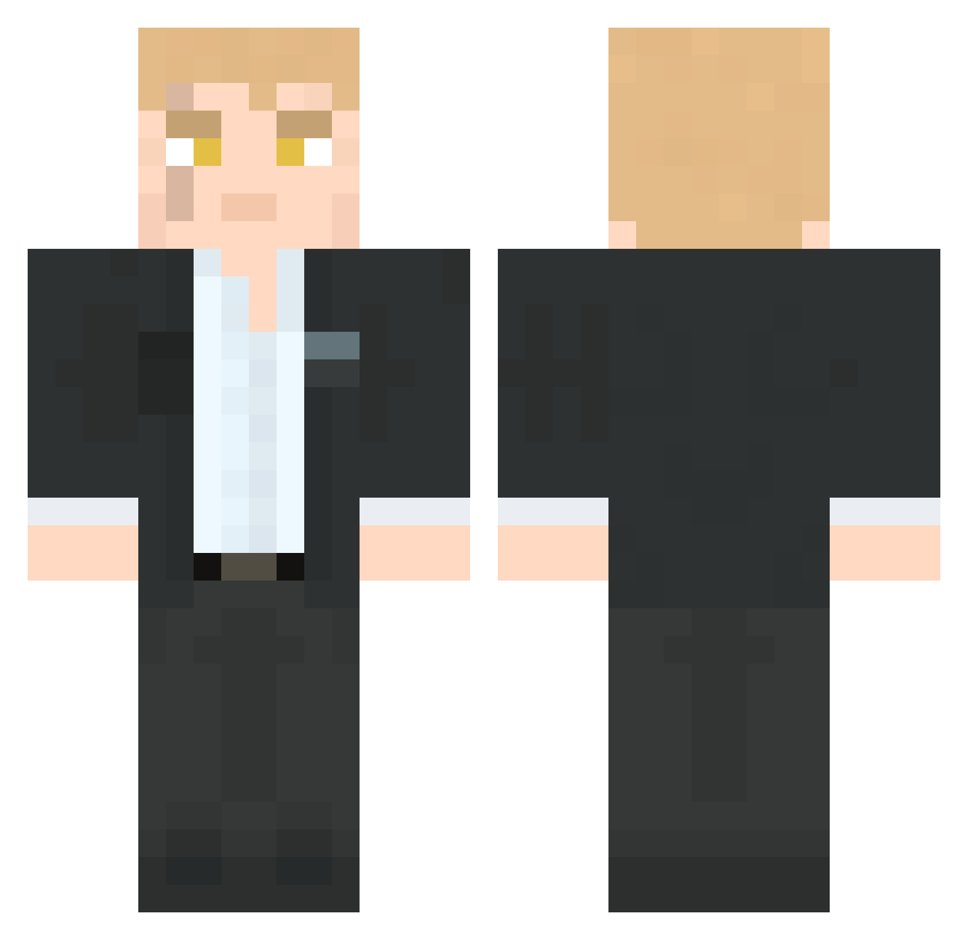 Lamprofski Minecraft skin, front and back view
