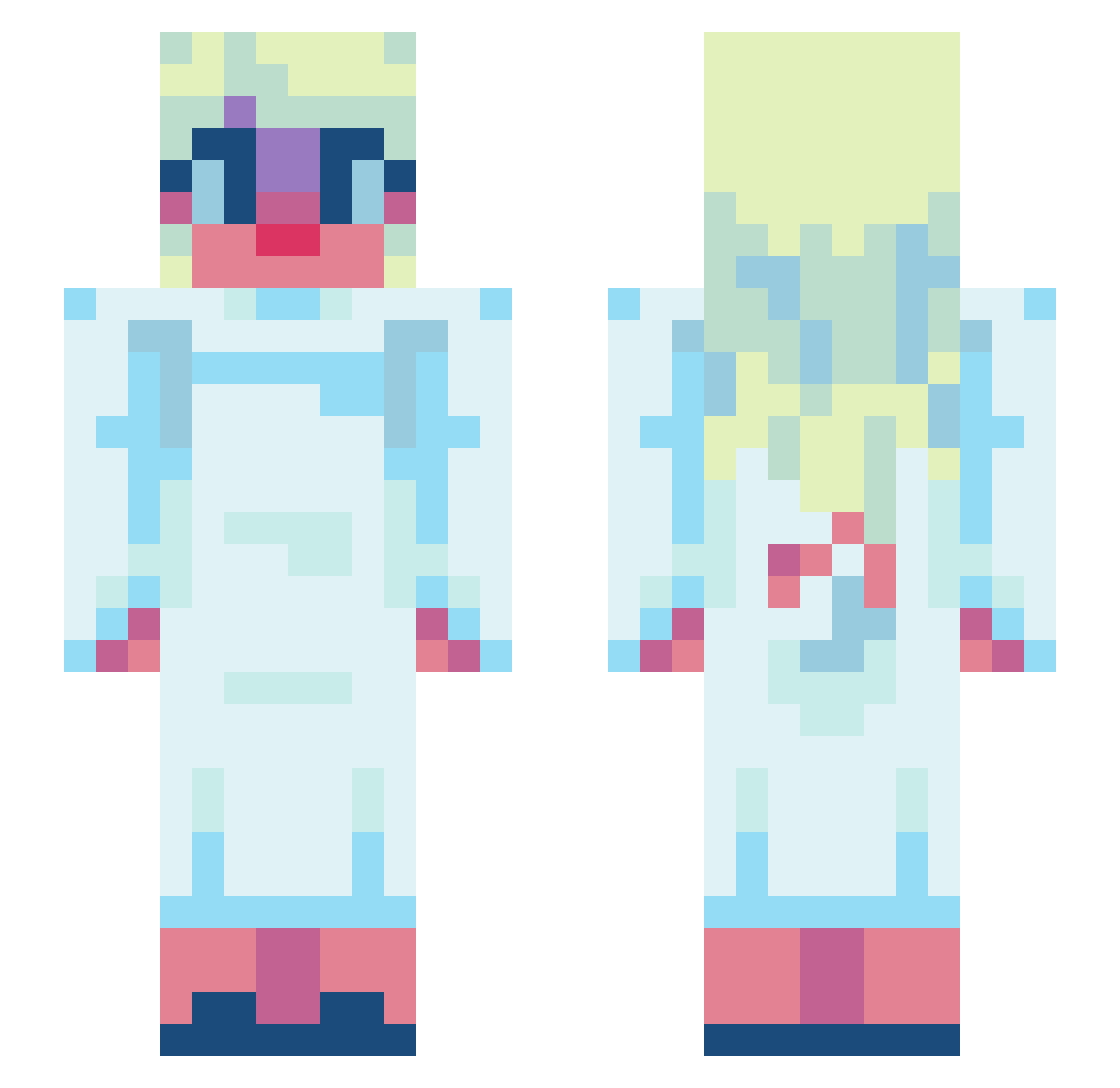 oreo_titan_stuff Minecraft skin, front and back view