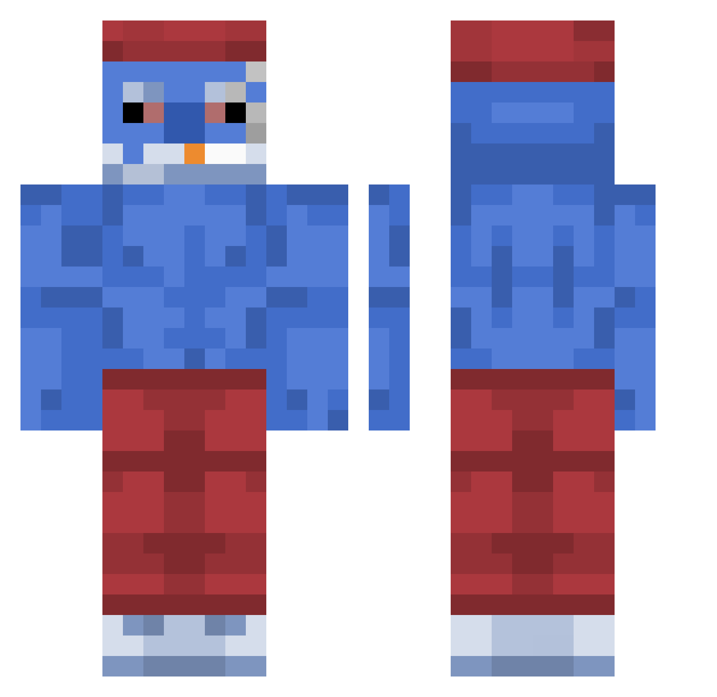 fumagazzi Minecraft skin, front and back view