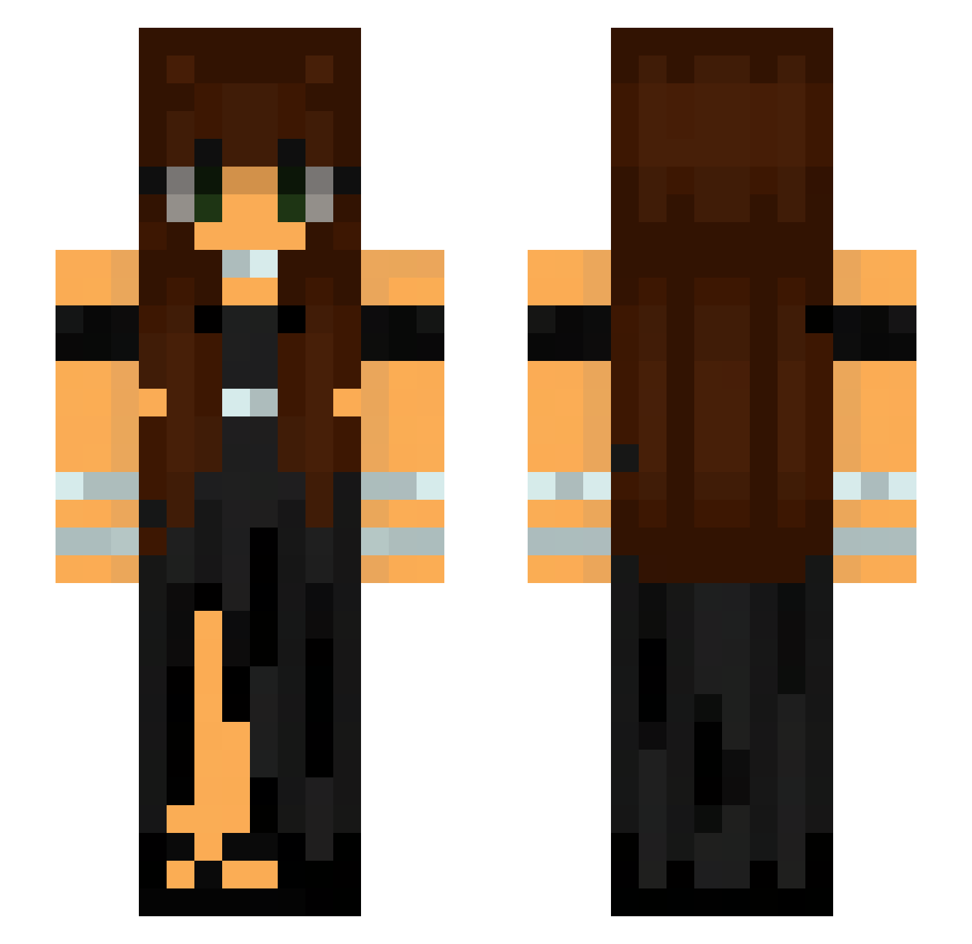 SamiMac09 Minecraft skin, front and back view