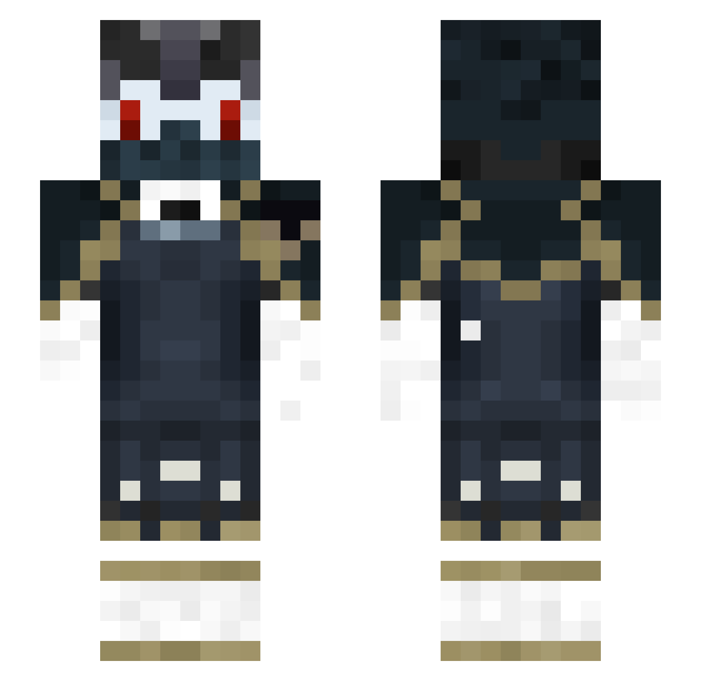 VerroPlays Minecraft skin, front and back view