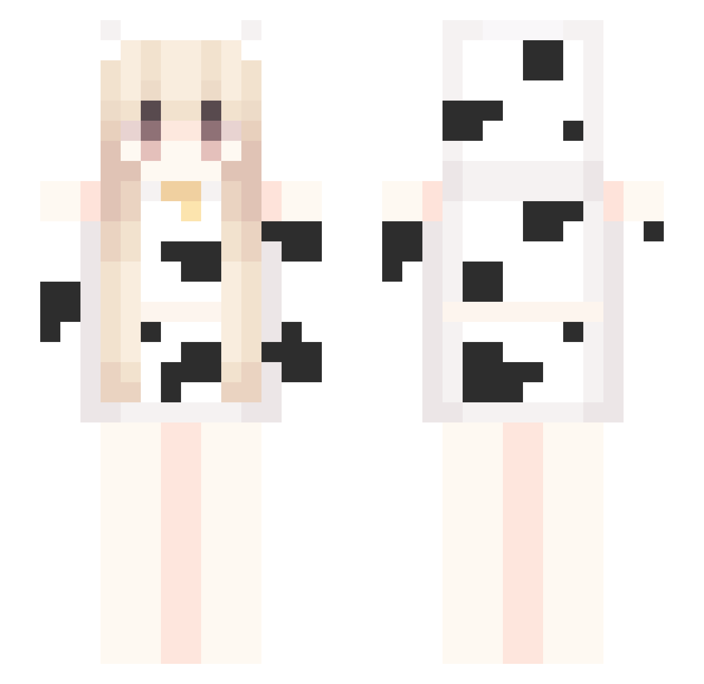 scribbers Minecraft skin, front and back view