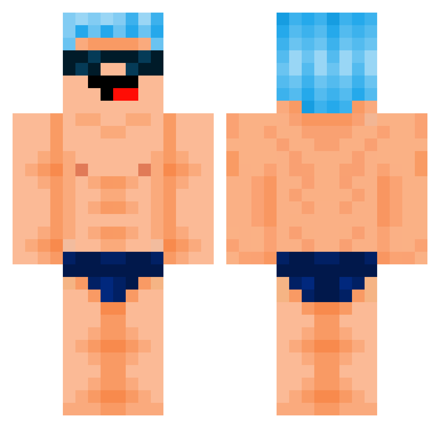sonnywarriors Minecraft skin, front and back view