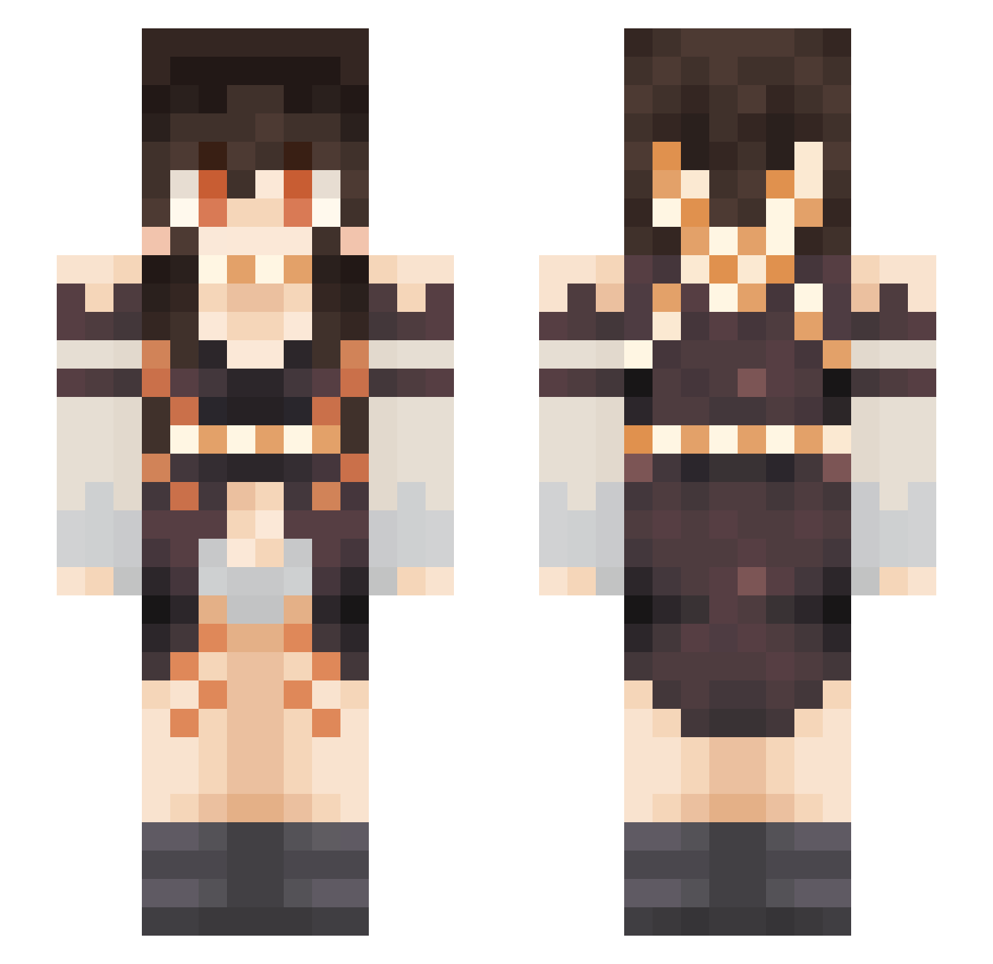 mickeyman12 Minecraft skin, front and back view