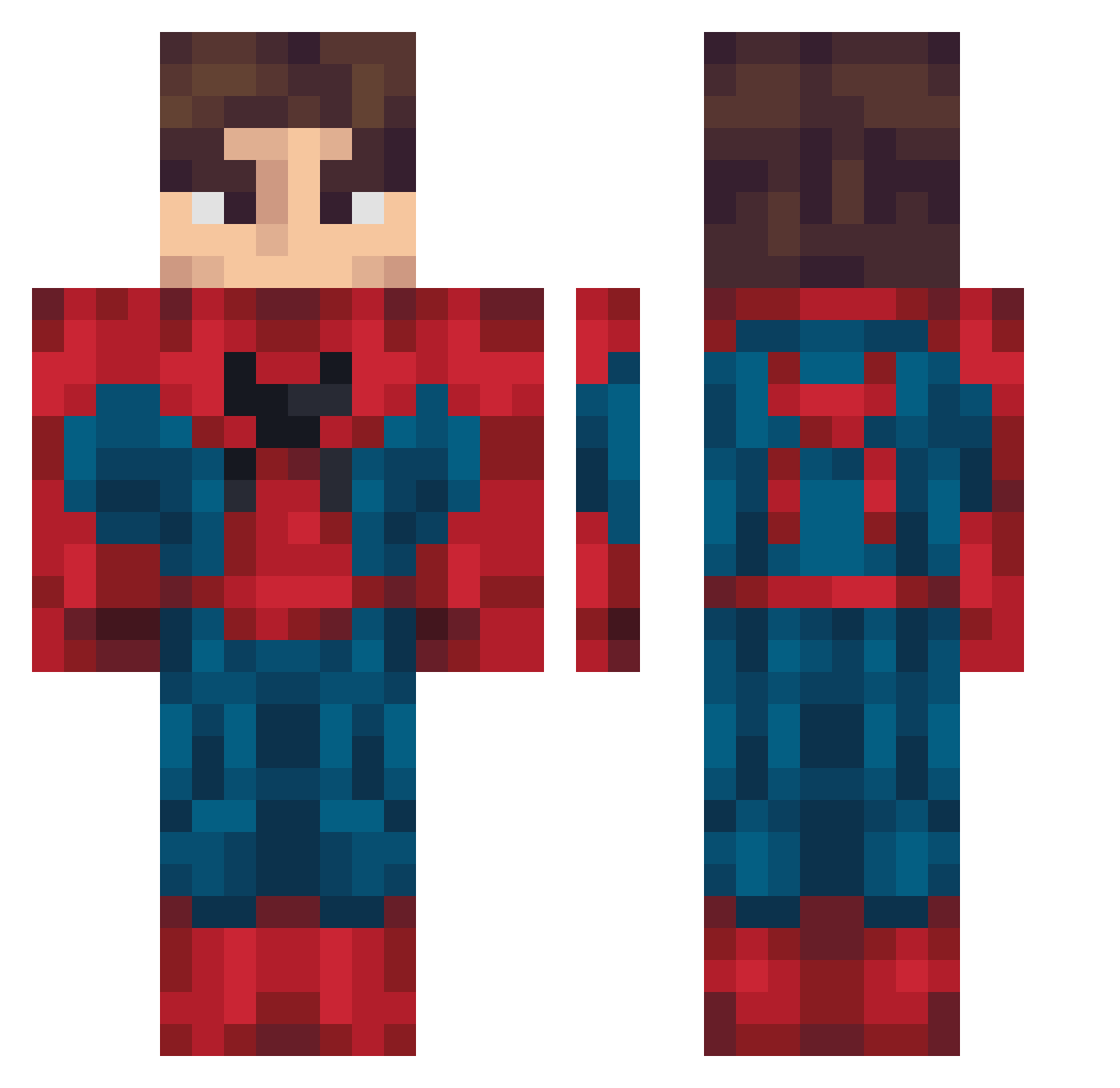 GolaSeusz Minecraft skin, front and back view