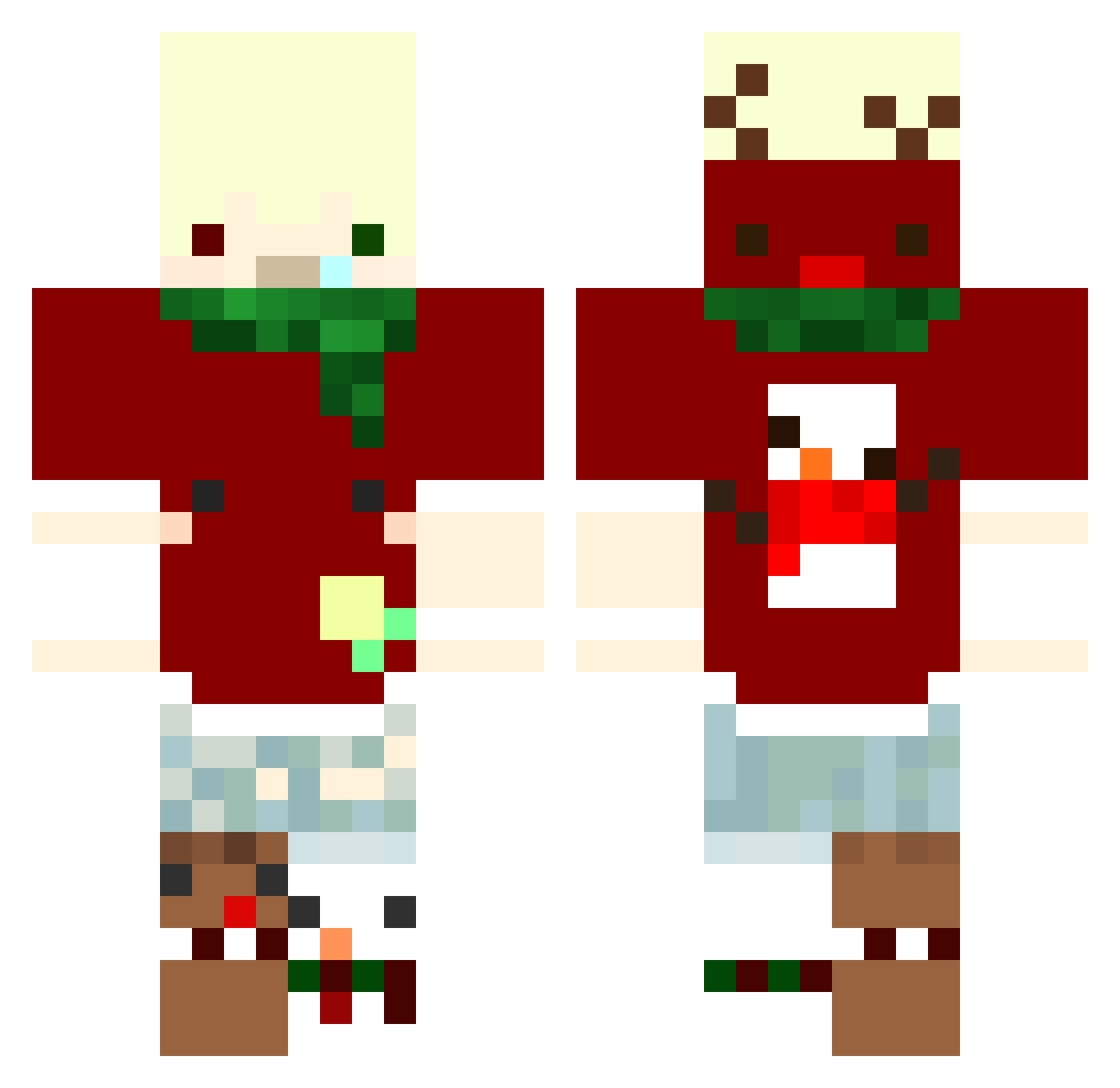 Magiro Minecraft skin, front and back view