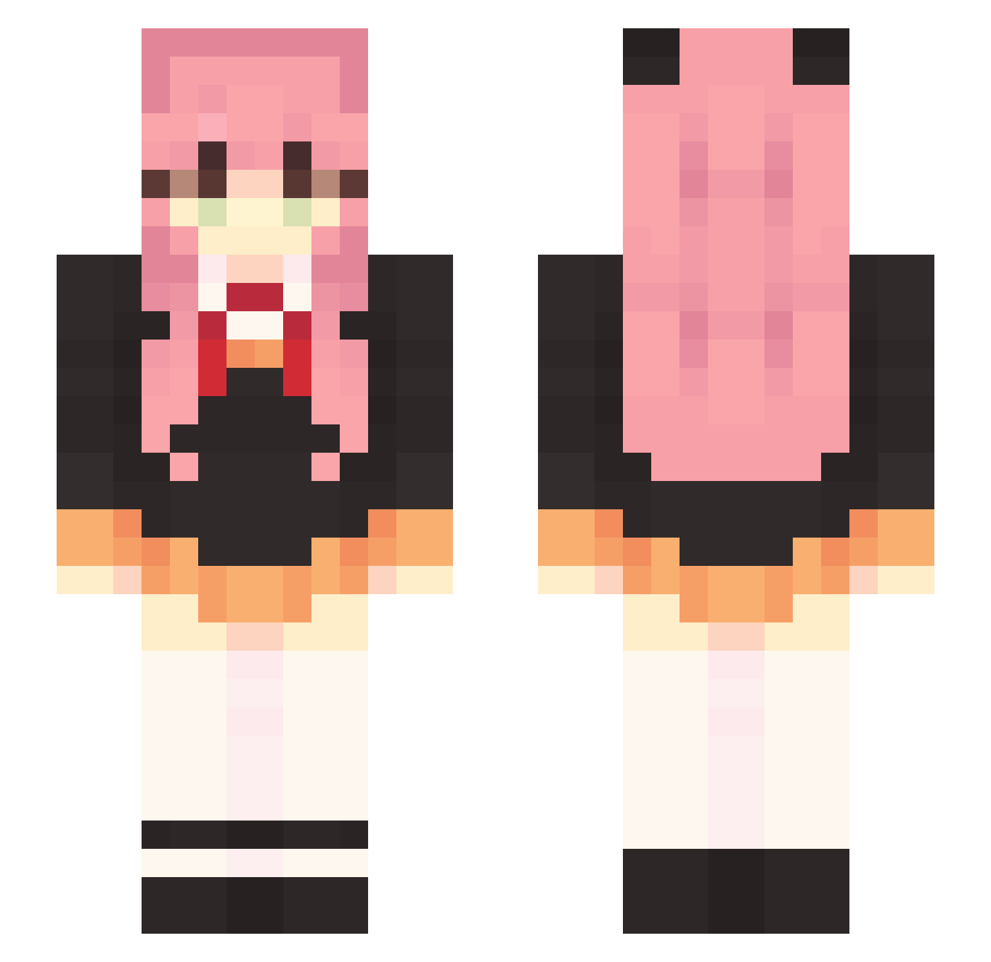 TomGravy Minecraft skin, front and back view