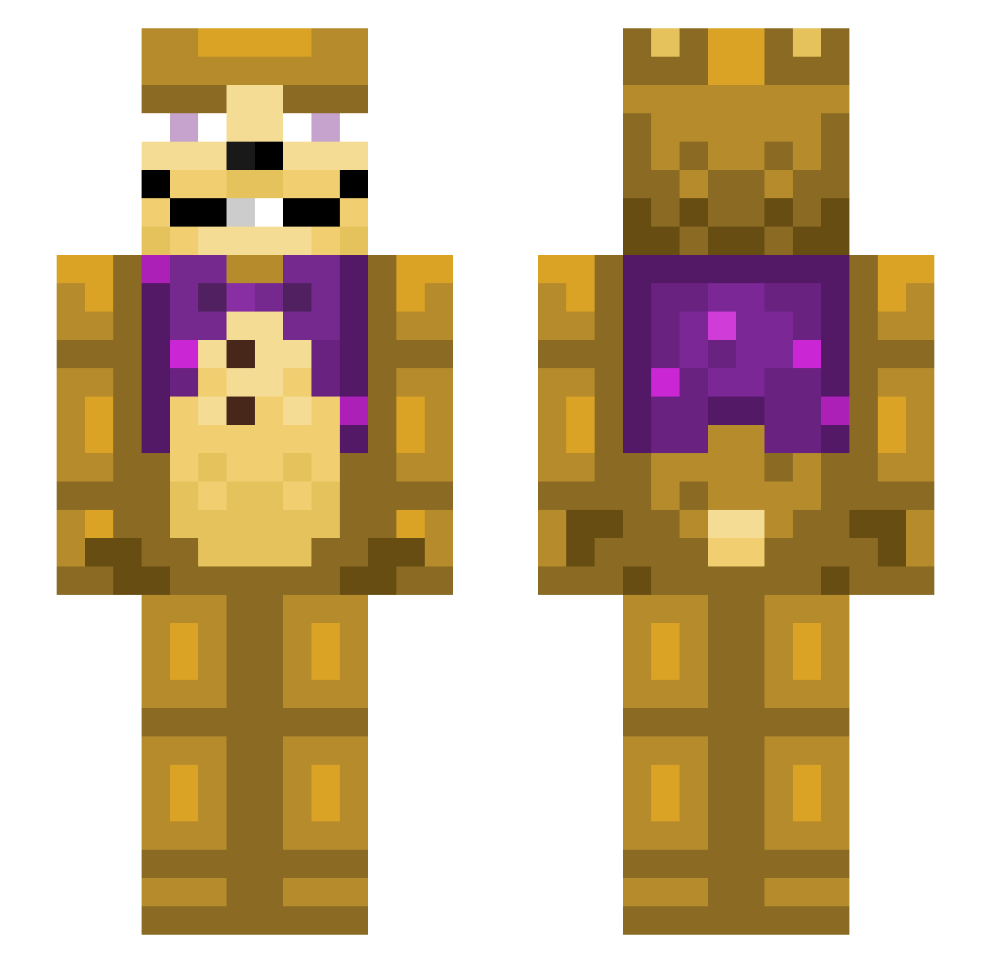 menage6 Minecraft skin, front and back view